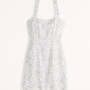 Abercrombie Halter Linen-Blend Mini Dress Size S
